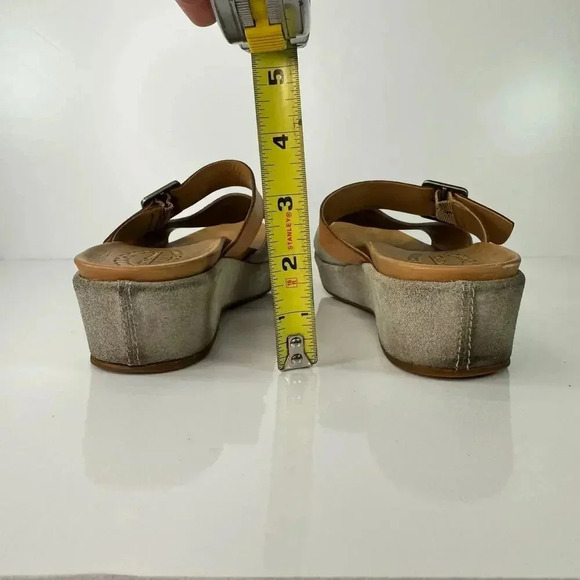 Kork-Ease Bisti Leather Adjustable Buckle Slip On Grey Sandals Size 9M - Picture 7 of 8